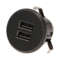 USB Ladegerät versenkbar schwarz OR-AE-1368/B Orno