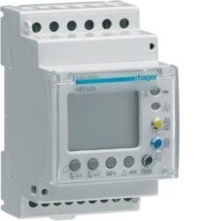 Fehlerstromschutz-Relais 30mA-30A mit Zeitverzögerung 50% Ausgang LCD Anzeige Hager HR525